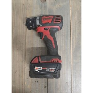 Milwaukee Hammer Drill M18 1/2" Red Cordless Tool 2607-20 with Battery